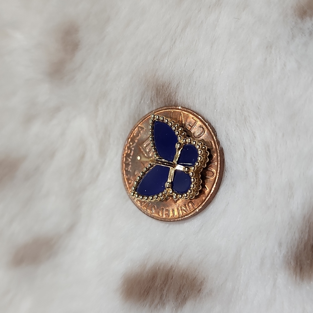 18K solid gold VCA inspired Butterfly Set (Pawnable) NOT PLATED! - Picture 5 of 5